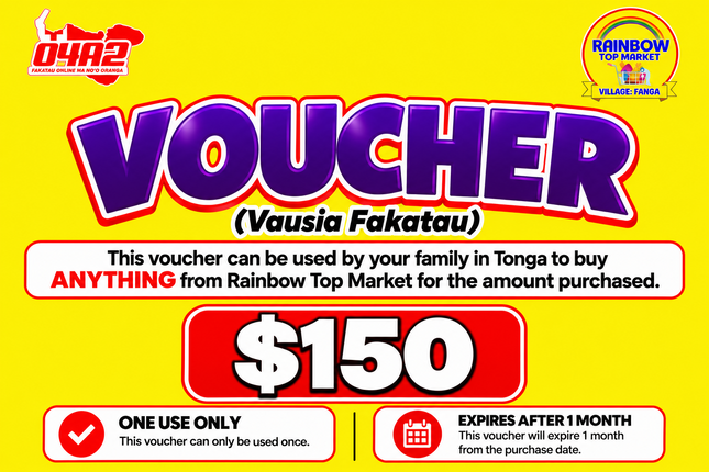 $150 Vausia Fakatau - “PICK UP FROM RAINBOW TOP MARKET, FANGA”
