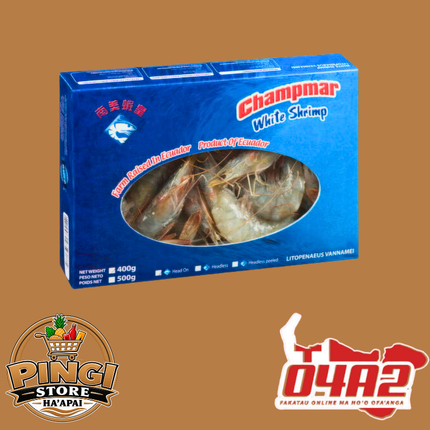 Champmar White Shrimp 800g - “PICK UP FROM PINGI STORE, HA'APAI"
