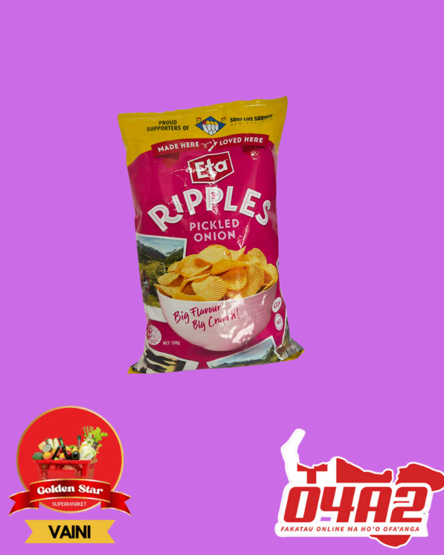 Eta Ripples Pickled Onions Chips (out of stock) - "PICK UP FROM GOLDEN STAR, VAINI TONGATAPU"