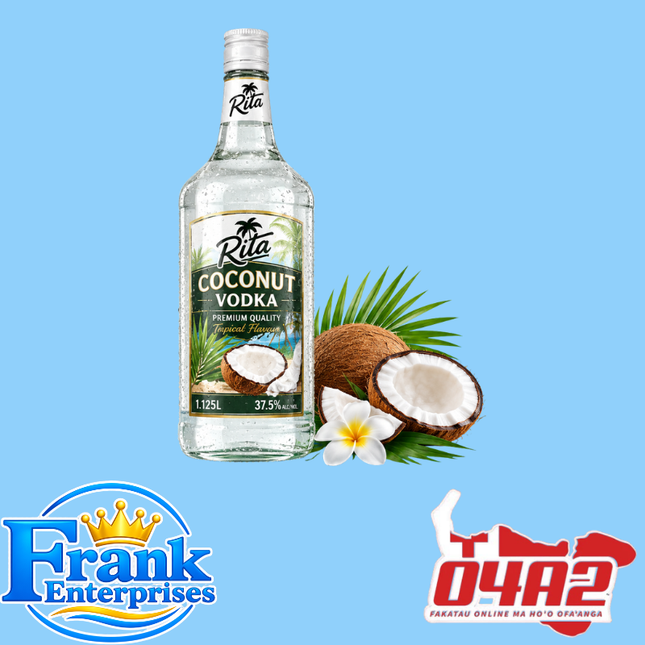 Rita Coconut Vodka (Glass) 1.125Ltr - “PICK UP FROM FRANK ENTERPRISE LTD, MA’UFANGA”