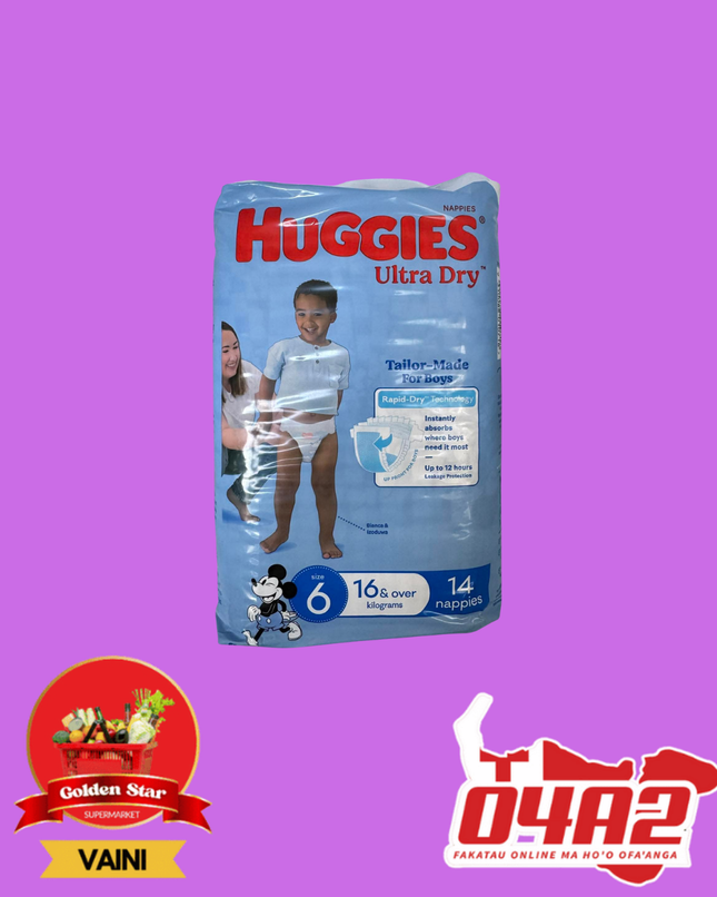 Huggies Diapers Size 6 - “PICK UP FROM GOLDEN STAR IN VAINI”
