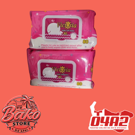 Victoria Baby Wipes - “PICK UP AT BAKO STORE IN PANGAI OR HIHIFO HA’APAI BRANCHES”