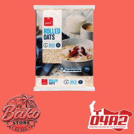 Pam's Rolled Oats 750g - “PICK UP AT BAKO STORE IN PANGAI OR HIHIFO HA’APAI BRANCHES”
