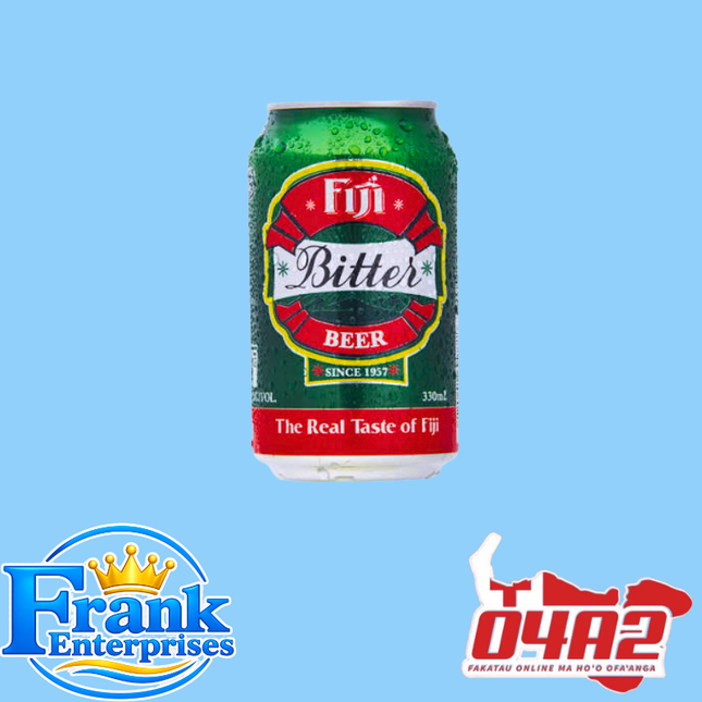 Fiji Bitter  Beer Can - “PICK UP FROM FRANK ENTERPRISE LTD, MA’UFANGA”