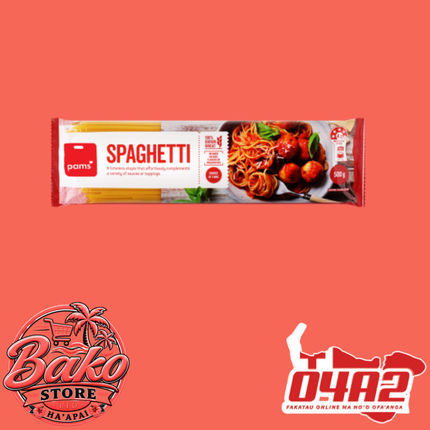 Pam's Spaghetti Pasta 500g - “PICK UP AT BAKO STORE IN PANGAI OR HIHIFO HA’APAI BRANCHES”