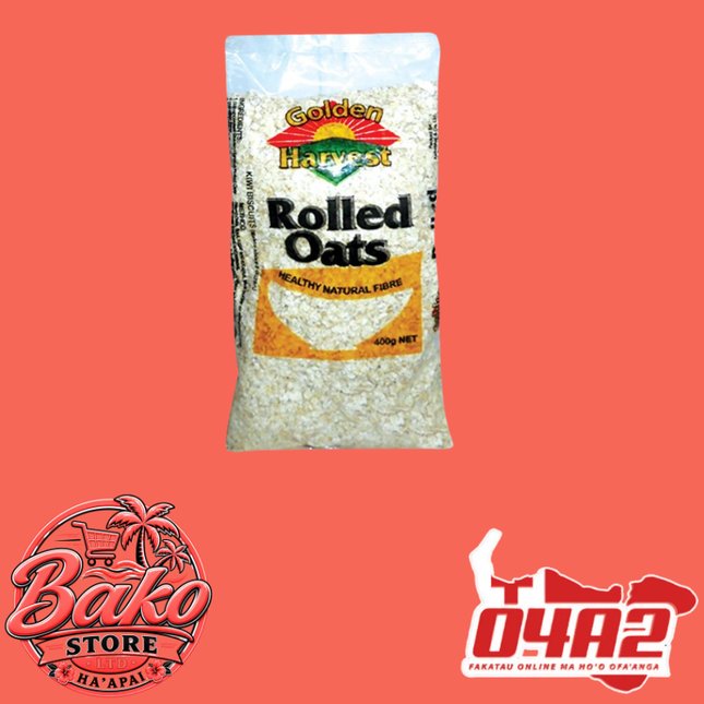 Golden Harvest Rolled Oats 400g - “PICK UP AT BAKO STORE IN PANGAI OR HIHIFO HA’APAI BRANCHES”