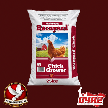 Chicken Grower Feed 25kg - “PICK UP FROM MATALUPE COMPANY LTD MAILETAHA NUKUALOFA”