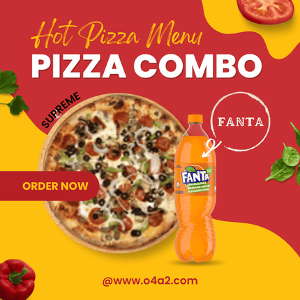Supreme (King Size) & Bottle Fanta Drink 2L - "PICK UP FROM HOT PIZZA AT TAUFA'AHAU VILLAGE"