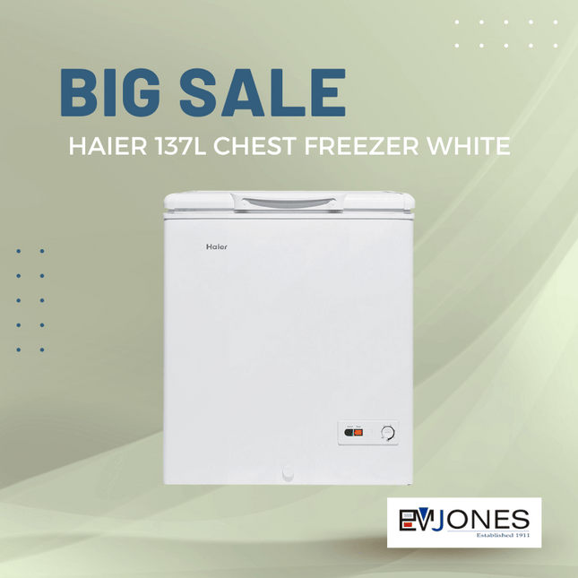 Haier 137L Chest Freezer White HCF137W - "PICK UP FROM EM JONES NUKU'ALOFA"