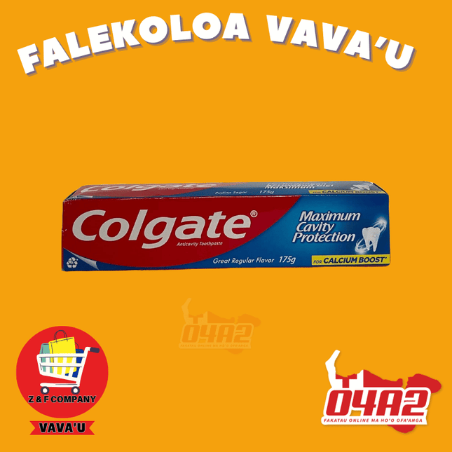 Colgate 175g  - "PICK UP FROM Z&F HANGA KI POUONO, NEIAFU VAVA'U"