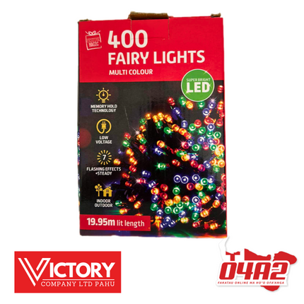 Fairy Light Multi Colour 400  - "PICK UP FROM VICTORY SUPERMARKET & WHOLESALE, PAHU"