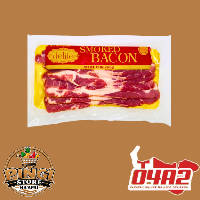 Delite Smoked Bacon 340g - “PICK UP FROM PINGI STORE, HA'APAI"