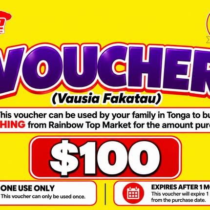 $100 Vausia Fakatau - “PICK UP FROM RAINBOW TOP MARKET, FANGA”