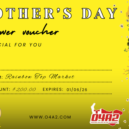 $200 Paanga Voucher - “Pick up from Rainbow Top Market, Fo’ui”