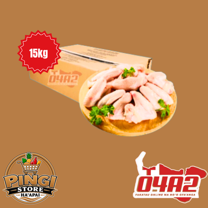 Puha Chicken Wings 15kg - “PICK UP FROM PINGI STORE, HA’APAI”