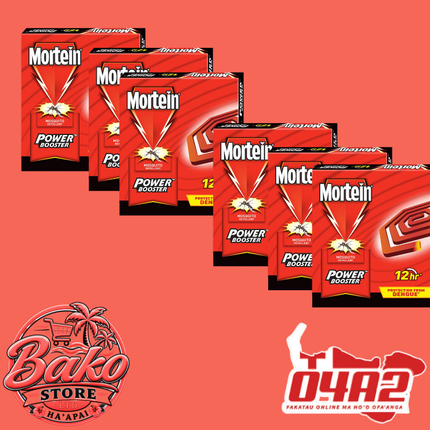 Mortein Mosquito Coil Packet - “PICK UP AT BAKO STORE IN PANGAI OR HIHIFO HA’APAI BRANCHES”