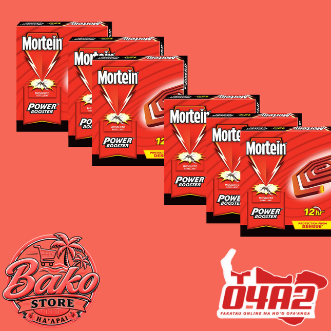 Mortein Mosquito Coil Packet - “PICK UP AT BAKO STORE IN PANGAI OR HIHIFO HA’APAI BRANCHES”