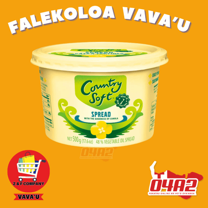 Country Soft Spread Butter 500g - "PICK UP FROM Z&F HANGA KI POUONO, NEIAFU VAVA'U"