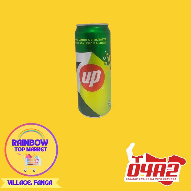Can 7 up - "PICK UP FROM RAINBOW TOP MARKET IN FANGA"
