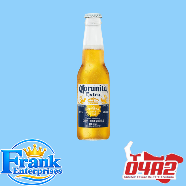 Corona Beer Bottle - “PICK UP FROM FRANK ENTERPRISE LTD, MA’UFANGA”