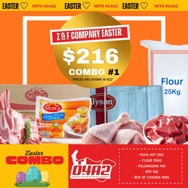 Vava’u Easter Combo #1 - "PICK UP FROM Z&F HANGA KI POUONO, NEIAFU VAVA'U"