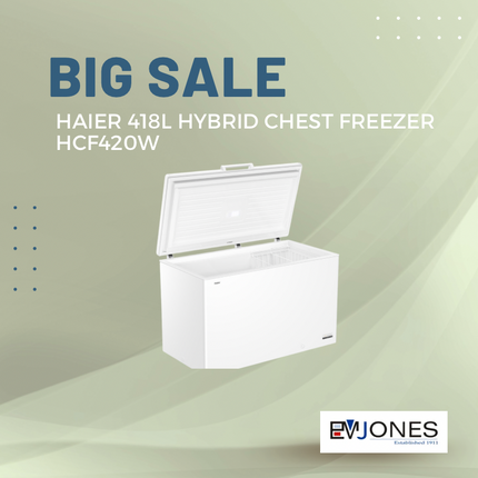 Haier 418L Hybrid Chest Freezer HCF420W - "PICK UP FROM EM JONES NUKU'ALOFA"