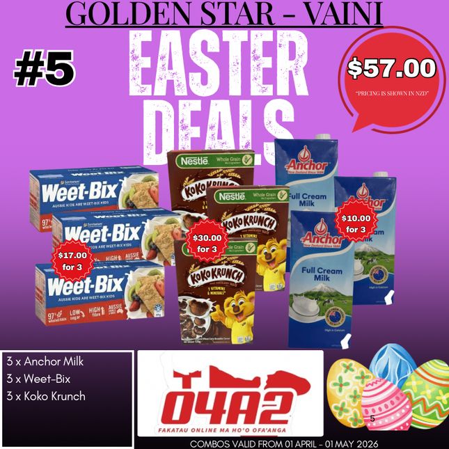 Golden Star Easter Deal #5 - “PICK UP FROM GOLDEN STAR VAINI”
