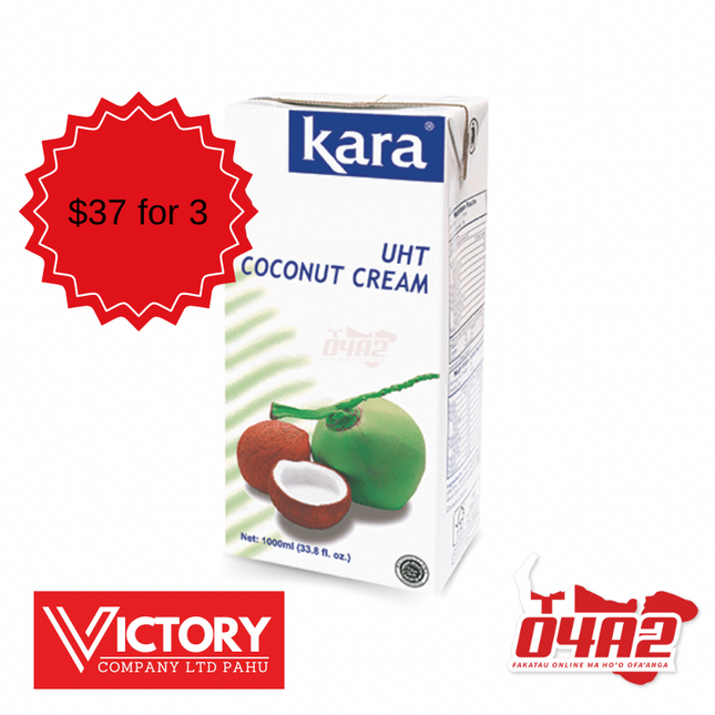 Kara 1L Coconut Cream 3 for $30 - "PICK UP FROM VICTORY SUPERMARKET & WHOLESALE, PAHU"