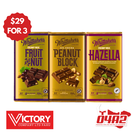 Triple Whittakers Chocolate - "PICK UP FROM VICTORY SUPERMARKET & WHOLESALE, PAHU"