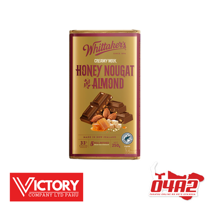 Whittakers Honey Nougat & Almond - "PICK UP FROM VICTORY SUPERMARKET & WHOLESALE, PAHU"