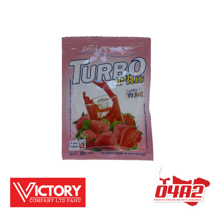 Turbo Plus Strawberry Flavor - "PICK UP FROM VICTORY SUPERMARKET & WHOLESALE, PAHU"