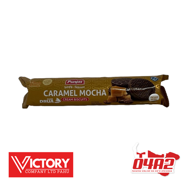 Punjas Caramel Mocha Cream Biscuit - "PICK UP FROM VICTORY SUPERMARKET & WHOLESALE, PAHU"