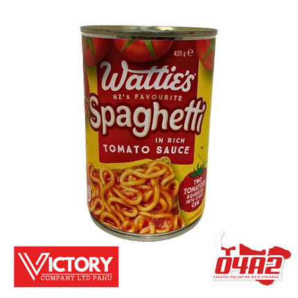 Watties Spaghetti 420g - "PICK UP FROM VICTORY SUPERMARKET & WHOLESALE, PAHU"