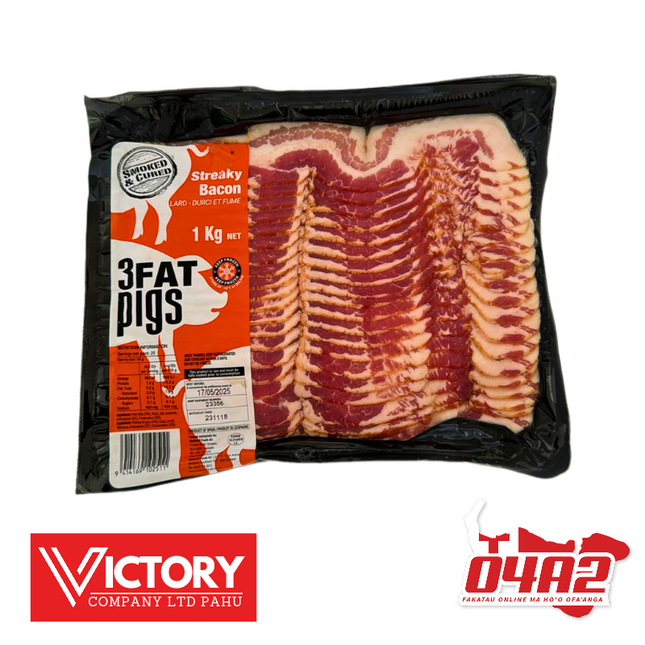 Streaky Bacon 1kg - "PICK UP FROM VICTORY SUPERMARKET & WHOLESALE, PAHU"