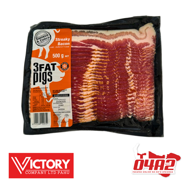 Streaky Bacon 500g - "PICK UP FROM VICTORY SUPERMARKET & WHOLESALE, PAHU"