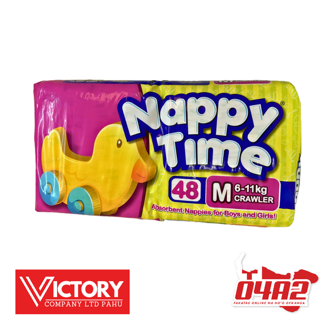 Nappy Time Diaper Medium 6-11kg - "PICK UP FROM VICTORY SUPERMARKET & WHOLESALE, PAHU"