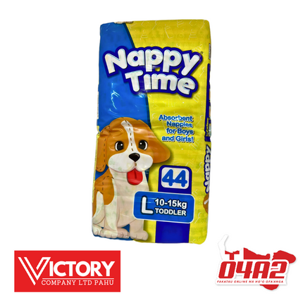 Nappy Time Diaper Larger 10-15kg - "PICK UP FROM VICTORY SUPERMARKET & WHOLESALE, PAHU"