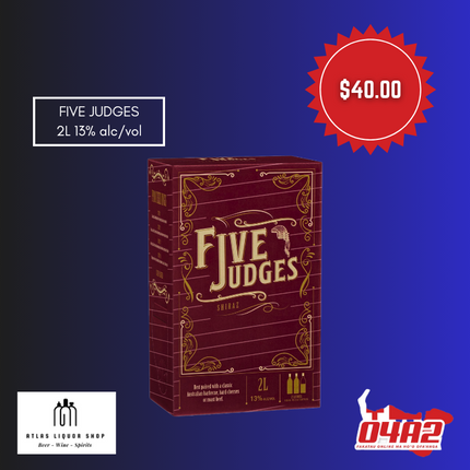 Five Judges Wine 21+ ONLY - "PICK UP FROM ATLAS LIQUOR, HA'ATEIHO"