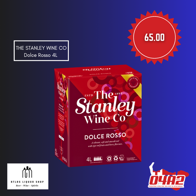 Stanley Wine Co Dolce Rosso 4L 21+ ONLY - "PICK UP FROM ATLAS LIQUOR, HA'ATEIHO"