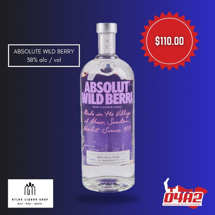 Absolut Wild Berry 21+ ONLY - "PICK UP FROM ATLAS LIQUOR, HA'ATEIHO"