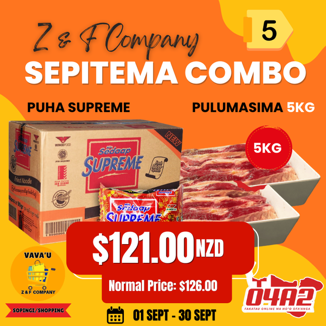 Sepitema Combo #5 (Puha Supreme + Pulumasima 5kg) - "PICK UP FROM Z&F HANGA KI POUONO, NEIAFU VAVA'U"