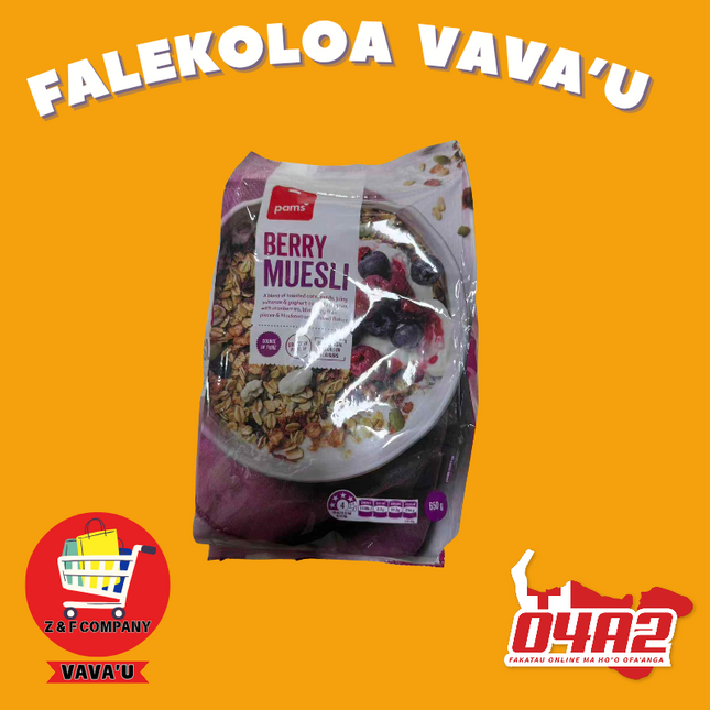 Berry Muesli 650g - "PICK UP FROM Z&F HANGA KI POUONO, NEIAFU VAVA'U"