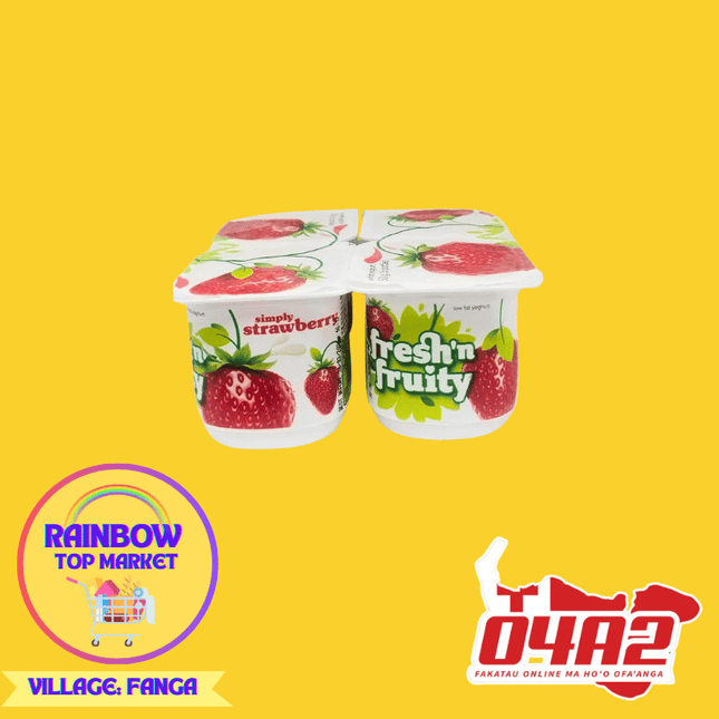 4 Fruity Yogurts - "PICK UP FROM RAINBOW TOP MARKET IN FANGA"