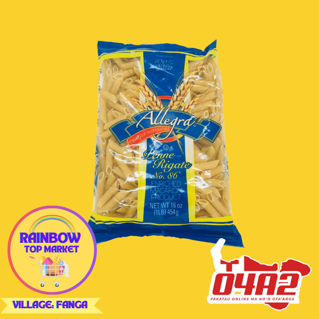 Allegra Elbow Macaroni Blue - "PICK UP FROM RAINBOW TOP MARKET IN FANGA"