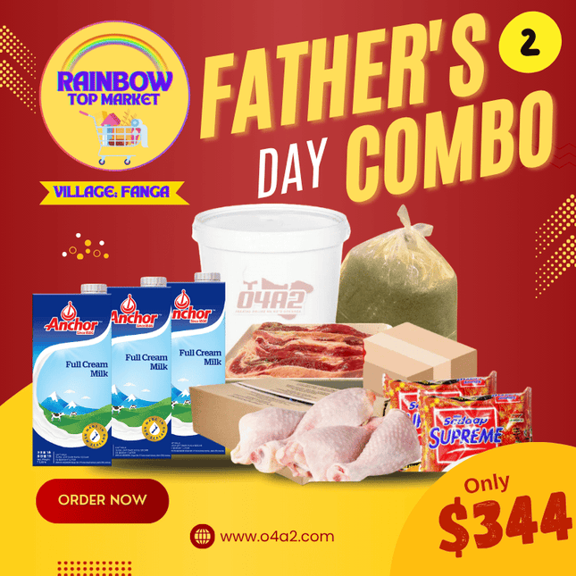 (X3 Anchor Milk 1L)(Kane Pulumasima 15Kg)(Sugar 2Kg)
(Puha Drumsticks 15Kg)(Puha Supreme Noodles) - "PICK UP FROM RAINBOW TOP MARKET IN FANGA"