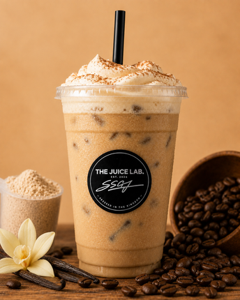 Protein Iced Coffee, Milk Base Protein Cold Form (Vanilla Iced Coffee) - "PICK UP AT THE JUICE LAB, HALA TU'I IN KOLOFOOU"