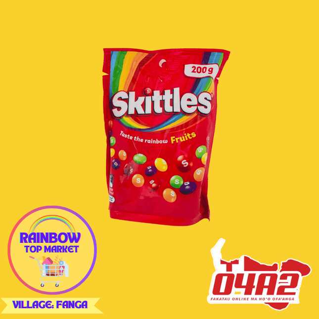 Skittles 200g - "PICK UP FROM RAINBOW TOP MARKET IN FANGA"