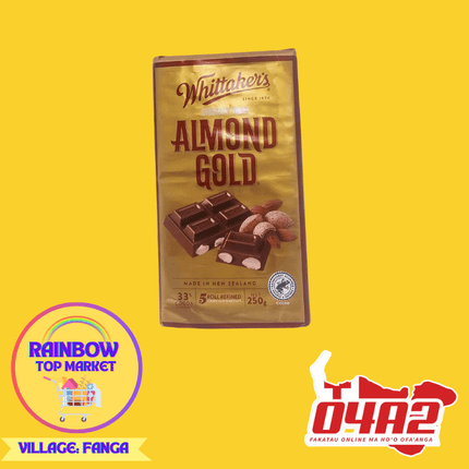 Whittakers Almond Gold Chocolate - "PICK UP FROM RAINBOW TOP MARKET IN FANGA"