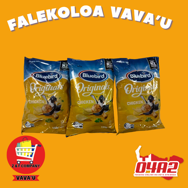 Bluebird Chips 150g (for 3) - "PICK UP FROM Z&F HANGA KI POUONO, NEIAFU VAVA'U"