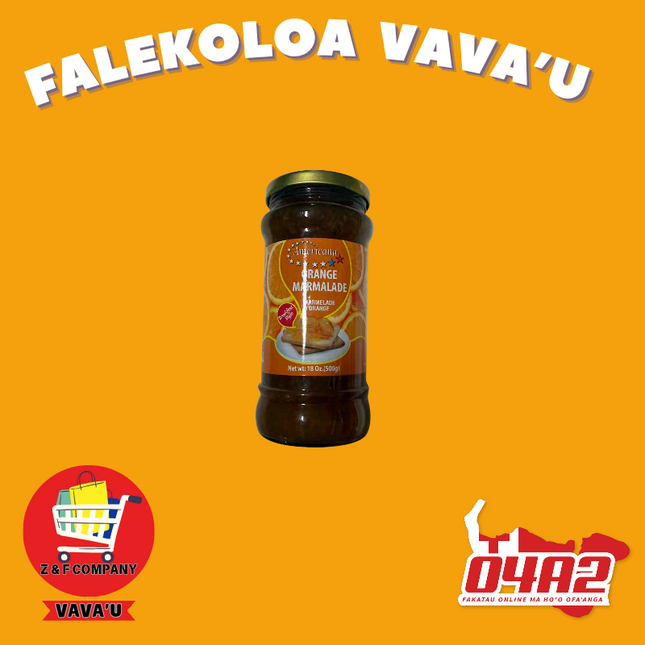 Orange Marmalade 500g - "PICK UP FROM Z&F HANGA KI POUONO, NEIAFU VAVA'U"